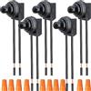 Youmile 5 pezzi Interruttore a pulsante impermeabile 12V ON/Off SPST Interruttore luce on-off Interruttore cablato con cappucci per cablaggio per ventola da bagno auto moto/auto (nero)