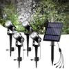 T-SUNUS Faretto Solare da Giardino, Lampade Luci Faretti Solari Esterno da Giardino 6000K IP65 impermeabile 2 Livelli di Luminosità ON/OFF automatici bianche