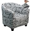 Jaotto Copripoltrona 1 Posto Elasticizzato,Fodere Copripoltrona Universale con Cuscino Separato,Copripoltrona Chesterfield Lavabile Antiscivolo per Bancone Soggiorno Tullsta(Stile Grigio,1 Pezzo)
