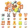 UR URLIFEHALL Perline in silicone animali piante cibo bevanda perline focali in silicone per portachiavi fare penne cordini artigianato gioielli, cirka 15 ~ 30 x 15 ~ 28,5 x 8,5 ~ 15 mm, Silicone