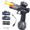 DONGZQAN Pistola Ad Acqua Potente Elettrica, Electric Water Gun, Fucile Ad Acqua Elettrico, Doppia Batteria. con Effetti Luminosi e Lampeggianti per le Pistole Ad Acqua