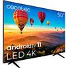 Cecotec TV LED 50" Smart TV Serie A1 ALU10050S. 4K UHD, Android 11, Design Senza Cornice, MEMC, Dolby Vision e Dolby Atmos, HDR10, Modello 2023, 2 Altoparlanti da 10W