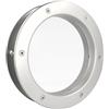 MLS Oblò B4000, per Porte, Robusto Alluminio, Vetro di Sicurezza VSG, Adatto ha Porte di 40 mm di Spessore, Viti di Fissaggio Visibili su Entrambi i Lati, Diametro 250 mm, Vetro Trasparente, Argento
