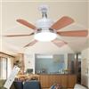 lnrosy Bambini Lampadario Con Ventilatore Da Soffitto 50W Dimmerabile Acrilico Ventola Soffitto Con Luce Per Camera Da Letto Lame Colorate 3 Velocità Tri-Colour 46/52cm Ventilatori Con Plafoniere Timer-E