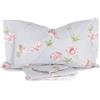 Mirabello Completo Lenzuola Azaleee Matrimoniale Lenzuolo Copriletto Percalle Rosa Grigio