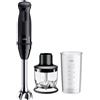BRAUN - MQ30201 Frullatore ad immersione Minipimer MultiQuick3, 900 Watt, SPLASHControl antischizzo, 2 velocita - Nero