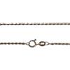 I G J CATENINA MAGLIA A CORDA IN ARGENTO 925 - PLACCATA PALLADIO - LUNGHEZZA CM 55-100% MADE IN ITALY