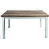 KONTE.DESIGN Tavolo POSITANO allungabile in legno effetto rovere, struttura in legno bianco, 130x70x75 cm