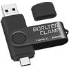 BORLTER CLAMP 64GB Chiavetta USB 3.0 Type-C, BorlterClamp 2 in 1 Pendrive (USB C e USB-A 3.0) Memoria Flash OTG USB Flash Drive Girevole per Android Smartphone Samsung S10 S8, Huawei honor, Laptop, PC (Nero)