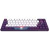 Dark Project 68 Sunrise (DE) [ISO] - Tastiera meccanica da gioco, tasti multilingue cablati USB, RGB personalizzabili, interruttori Sapphire G3MS, stabilizzatori ingrassati, 65%, viola/bianco