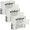 vhbw 3x batteria compatibile con Midland H9, H5+, H5, H3 videocamera camcorder (900mAh, 3,7V, Li-Ion) con infochip