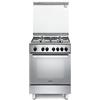 De'Longhi Cucina a gas con forno elettrico, N°4 Fuochi, 60x60 cm, colore Inox DMX64 ED