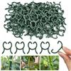 LQTSLFM 100 Pezzi Clip per Piante Verde, Clip Supporto Piante 2 x 2.6cm, Riutilizzabili Clip Piante Rampicanti per Piante Pomodori, Plant Clips da Giardino per Sostenere Piante Ortaggi Frutti