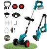 ConBlom Tagliabordi a Batteria per Makita 18V, Tosaerba a batteria brushless, altezza di taglio, per prati fino a 500 m² Tagliabordi a Batteria