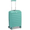 RONCATO B-FLYING Valigia Trolley Cabina Espandibile 4 Ruote 55x40x20/25 cm Rigida con Chiusura TSA, Bagaglio a Mano - SALVIA