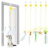 AYESY Appeso Giochi per Gatti，Interattivi 5 Pezzi Gioco Gatto da Interno Set con campana piume teaser Nappe Colorate Appeso Giochi Interattivi per Gatti per Esercizio Alleviare La Noia