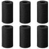 Xinjoduz 6 spugne filtranti per acquario, piccole spugne nere prefiltro per acquario, accessori per filtri per acquari, accessori per filtri per acquari, prefiltro per pompe, coperture in schiuma di