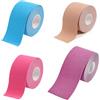 Heanvmyss Nastro Kinesiologico,4 Rotolo Kinesiologico Tape,Benda Elastica Autoadesiva,Tape Muscolare,Nastro Sportivo per Ginocchio,Articolazioni(5m x 2.5cm)