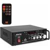 Fenton AV344K Amplificatore Karaoke con batteria, potenza di 2 x 50 W, lettore MP3 integrato, ingresso microfono, tecnologia Bluetooth, fornito con telecomando, ideale per feste karaoke