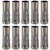 Cyrank 10Pcs Tubo Portalampada A Candela, 25x80mm Portalampada E14 Vintage, E14 Tubo di Metallo per Portalampada A Candela Base per Lampada Accessori per L'illuminazione(Ottone)