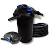 SunSun Set per laghetti Filtro a pressione 30000l Chiarificatore UVC 18W Pompa da 40W Tubo 25m