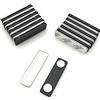 CCHAMP 12 targhette magnetiche da 45 x 13 mm con nastro adesivo, porta badge nome aziendale per giacca bavero o camicia