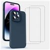 EVETANE Cover iPhone 14 Pro e 2 schermi di protezione - TPU - Blu - refurbished