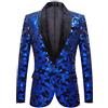 Hdhdeueh Giacca da smoking da uomo in velluto con paillettes a un bottone, Come da immagine, XL