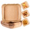 GOURMETmaxx Set di 100 ciotole in carta da forno antiaderente, per una friggitrice ad aria calda molto più pulita, in cellulosa non sbiancata con bordo extra alto come paraspruzzi, circa 20 x 20 x 4,5