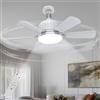 lnrosy Bambini Lampadario Con Ventilatore Da Soffitto 50W Dimmerabile Acrilico Ventola Soffitto Con Luce Per Camera Da Letto Lame Colorate 3 Velocità Tri-Colour 46/52cm Ventilatori Con Plafoniere Timer-D