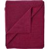 Maison Sucrée Coperta Plaid in morbidissimo pile con rifinitura punto cavallo tinta unita e varie misure (COPERTA MATRIMONIALE PLAID 210X250, ROSSO)