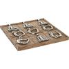 DKD Home Decor Set Tre a Strisce del Marchio, Colore Multicolore, 32 x 32 x 3 Centimetri