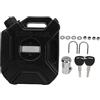 Generic Tanica per Gas 3 Litri Tanica per Carburante Portatile per Auto Moto UTV ATV Dirt Bike, Nera (Con Staffa)