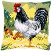 VERVACO Kit Cuscino Punto Croce GALLO BIANCO Set Ricamo Principianti Cuscini Gobelin Decorativi ca. 40 x 40 cm Accessori Per Lavoretti Creativi DIY Casa Decor Hobby Adulti Cross Stitch