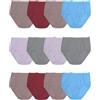 Fruit of the Loom Women's Beyondsoft Brief, 12 Pack, Assorted 9