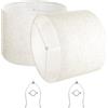 VEVOR Paralume a Tamburo, Set da 2 Pezzi Copri Lampadine con Arpa 400 x 400 x 300 mm, Paralume di Ricambio per Lampade da Tavolo, Lampada da Terra Lampadine a Sospensione, Lino Chiaro