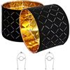 VEVOR Paralume a Tamburo, Set da 2 Pezzi Copri Lampadine con Arpa 330 x 330 x 250 mm, Paralume di Ricambio per Lampade da Tavolo, Lampada da Terra Lampadine a Sospensione, Decorazione Traforo, Nero