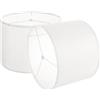 VEVOR Paralume a Tamburo 330 x 330 x 250 mm Dimensioni Medio, Paralume di Ricambio per Lampade da Tavolo, Lampada da Terra Lampadina a Sospensione, Copri Lampadine 2 Pezzi, Lino Bianco Sporco