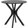 HOMCOM Tavolo da Pranzo Tavolo da Cucina Rotondo, Design Moderno, 78 cm x 78 cm x 75 cm, Nero