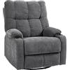 HOMCOM Poltrona relax con poggiapiedi, poltrona reclinabile, girevole, fino a 150 kg, struttura in acciaio, 88x96x108cm, Grigio scuro