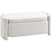 HOMCOM Panchina con Spazio di Archiviazione Panca per Corridoio, Imbottita, 105 cm x 44 cm x 45,5 cm. Crema/Beige