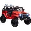 AIYAPLAY Auto Elettrica per Bambini con Ammortizzazione Dolce, telecomando, Luci a LED, Clacson, Motori da 12V, in Plastica e Metallo, Rosso