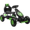 HOMCOM Go Kart a Pedali per Bambini 5-12 Anni con Sedile Regolabile, in Metallo e PP 121x58x61 cm, Verde e Nero | Aosom Italy