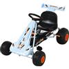 HOMCOM Go Kart Veicolo per Bambini a Pedali con Freni a Pedale kettcar Gokart con Sedile Regolabile Giocattolo per Bambini da 3 Anni Acciaio Azzurro Chiaro 97 x 66 x 59 cm