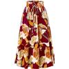 Adigaber Maxi Gonna Lunga Donna Vita Elastica Boho Gonne Lunghe Estive con Coulisse Floreale Swing Gonna A-Linea retrò Elegante