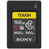 Sony CFexpress Type A 160 GB TOUGH (CEAG160T) - 800 MB/s in lettura, 700 MB/s in scrittura, IP57, resistente al calore - perfetta per video 4K/8K e fotografia ad alta velocità
