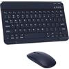 Generico Set Tastiera e mouse wireless Bluetooth, Tastiera Wireless Portatile Ultra Sottile, Tastiera Ricaricabile, Ergonomica, Compatibile con Sistemi iPad/PC/iOS/Android/Windows