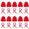 Dereine 20 Pezzi Mini Cappelli a Maglia, Mini Cappello di Natale, Mini Cappello da Babbo Natale, Mini Sciarpa Natalizia, Cappello Natalizio per Decorazioni da Tavola, Dolci, Piccoli Regali