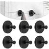 lafo Roha Home Ganci Ventosa Bagno 6 Pezzi, Porta Asciugamani Ventosa Ultra Resistente, Ventose con Gancio Super Resistente, Appendi Accappatoio Bagno, Ganci a Ventosa Super Resistenti Nero Opaco