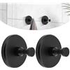 lafo Roha Home Ganci Ventosa Bagno 2 Pezzi, Porta Asciugamani Ventosa Ultra Resistente, Ventose con Gancio Super Resistente, Appendi Accappatoio Bagno, Ganci a Ventosa Super Resistenti Nero Opaco